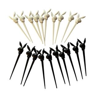 20 Vintage Playboy Bunny Martini Olive Cocktail Drink Picks Barware, Never used